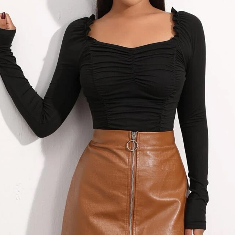 Sweetheart Neck Ruched Top